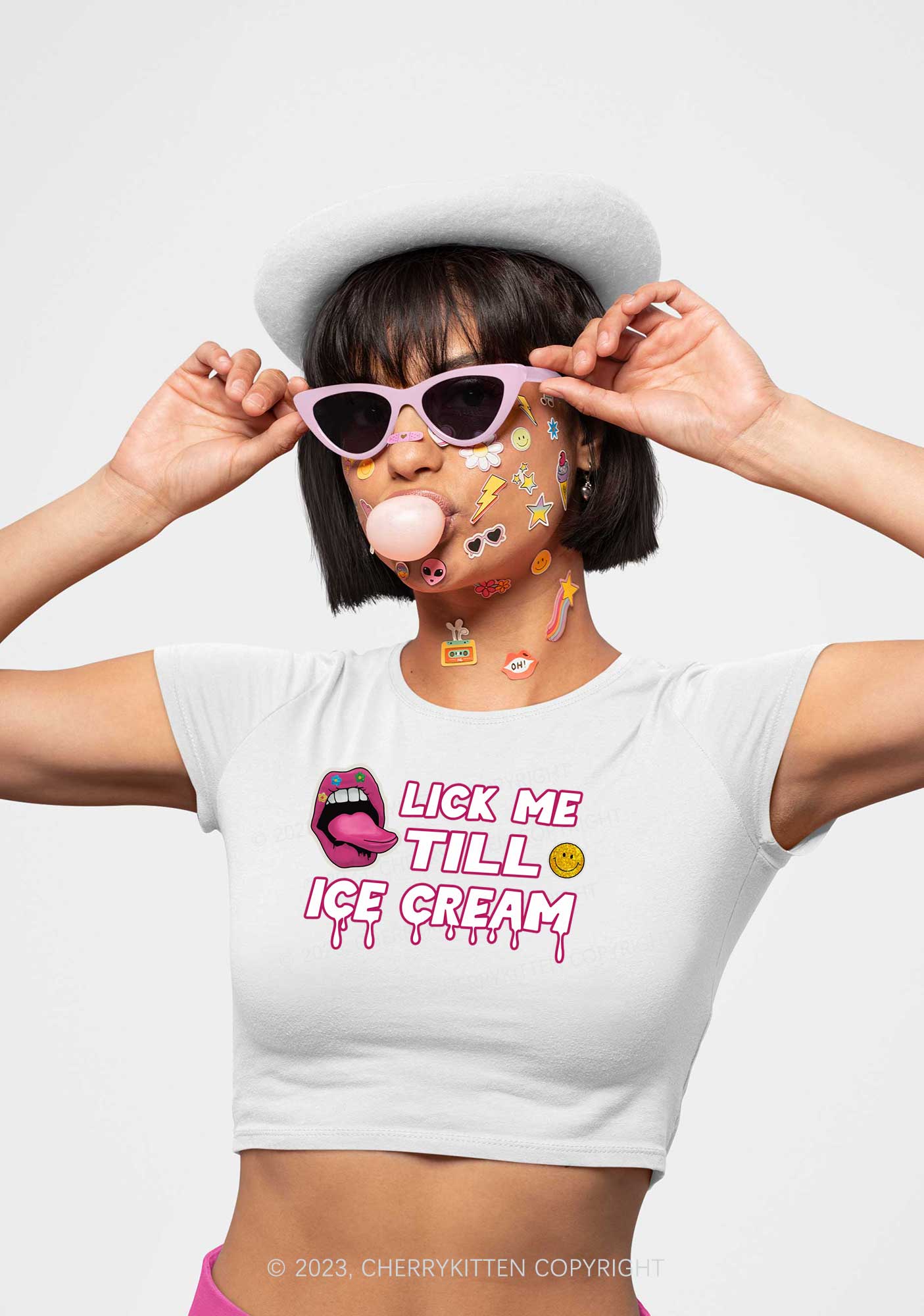 Lick Me Y2K Baby Tee Cherrykitten