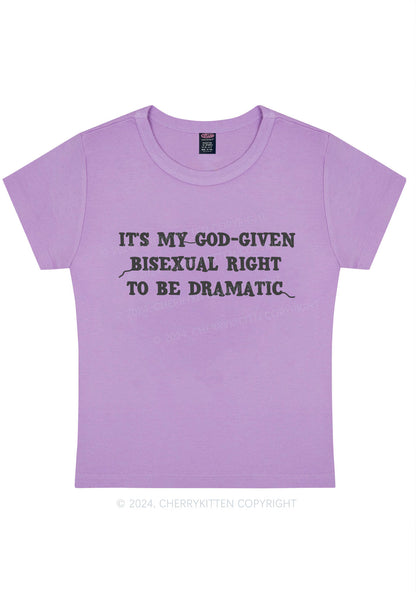 God-Given Bisexual Right Y2K Baby Tee Cherrykitten