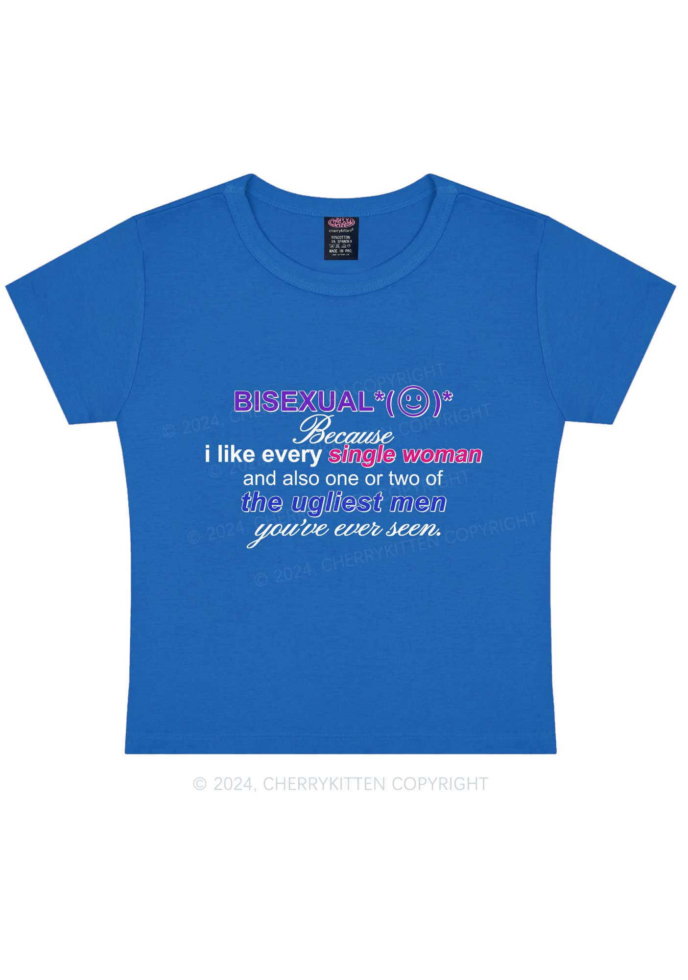 Bisexual Women Y2K Baby Tee Cherrykitten