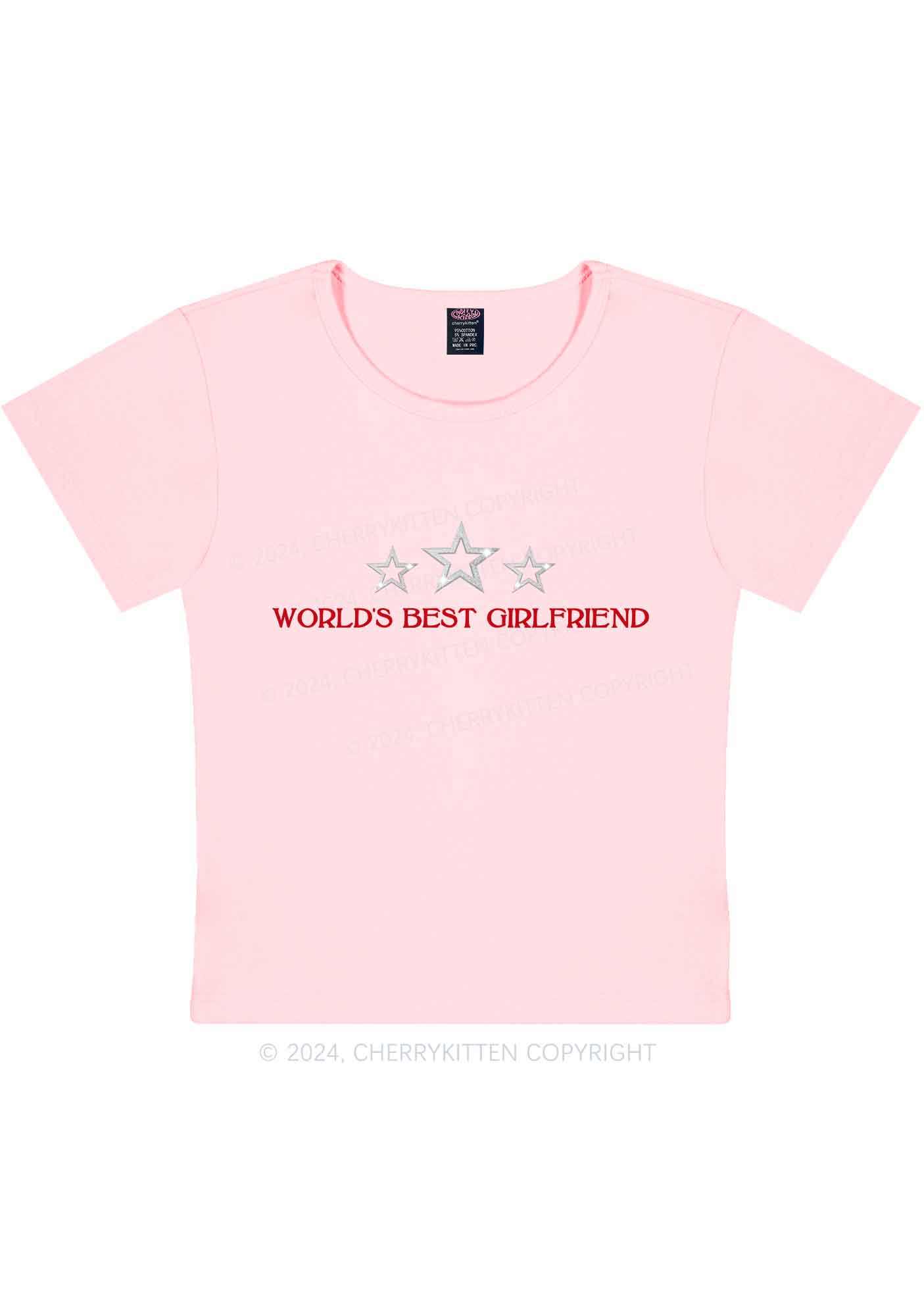 World's Best Girlfriend Y2K Baby Tee Cherrykitten