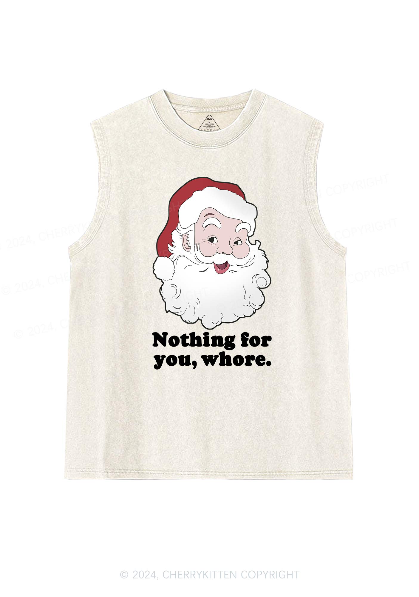 Christmas Nothing For You Y2K Washed Tank Cherrykitten