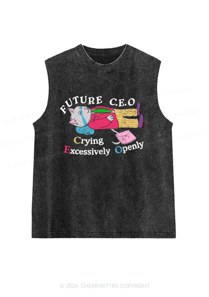 Future CEO Y2K Washed Tank Cherrykitten