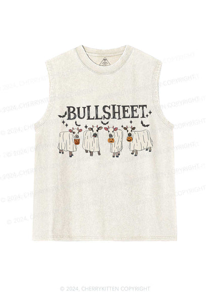 Halloween Bull Sheet Y2K Washed Tank Cherrykitten