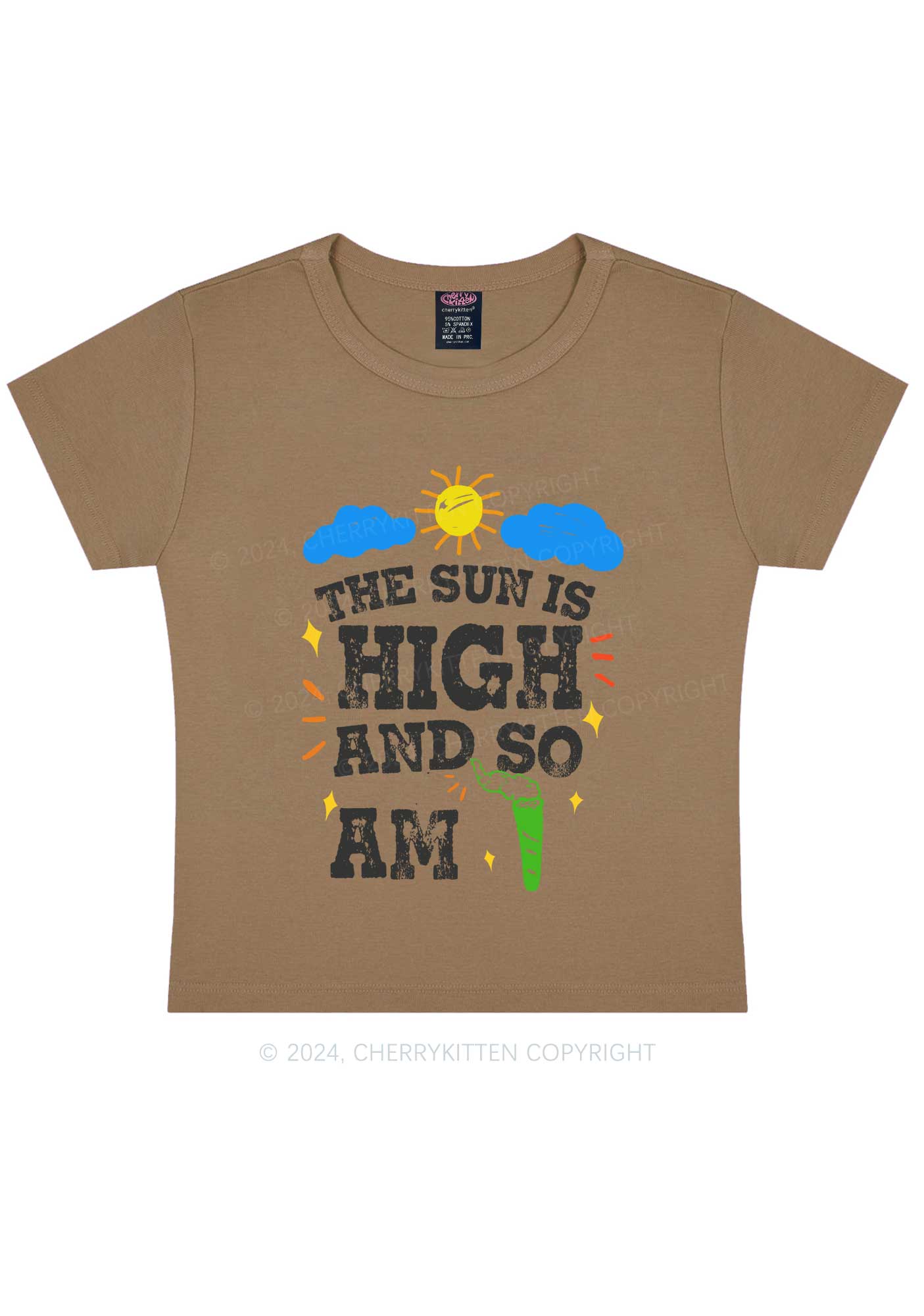 I Am High Y2K Baby Tee Cherrykitten