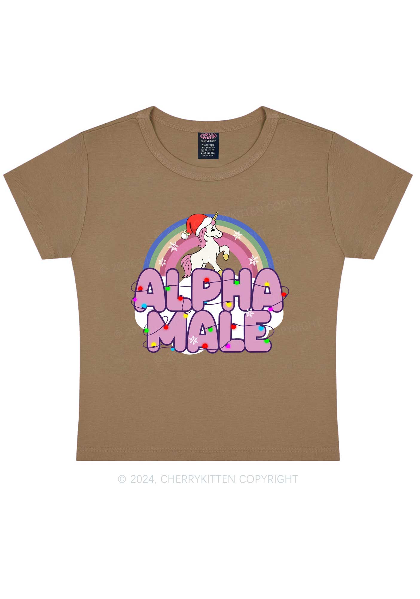 Christmas Alpha Male Y2K Baby Tee Cherrykitten