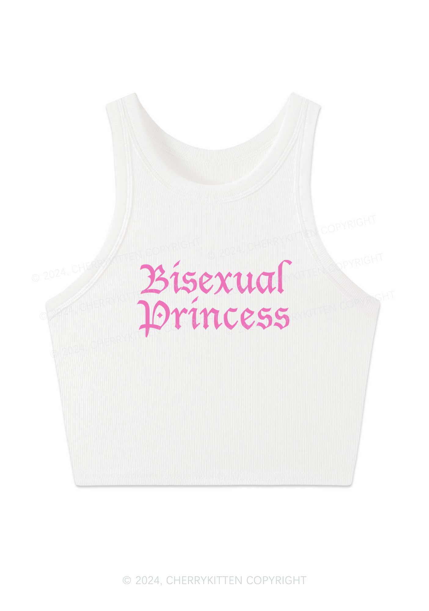 Bisexual Princess Y2K Crop Tank Top Cherrykitten