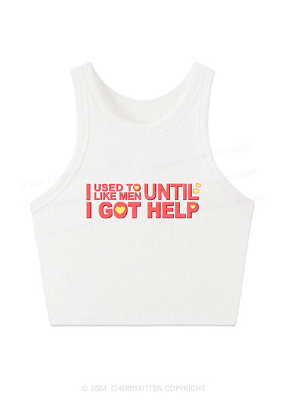 I Used To Like Men Y2K Crop Tank Top Cherrykitten