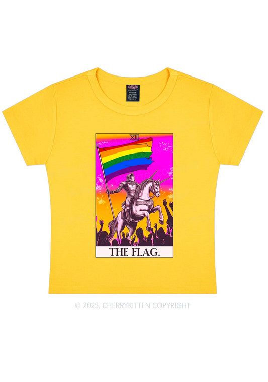 Custom Pride Flag Y2K Baby Tee Cherrykitten