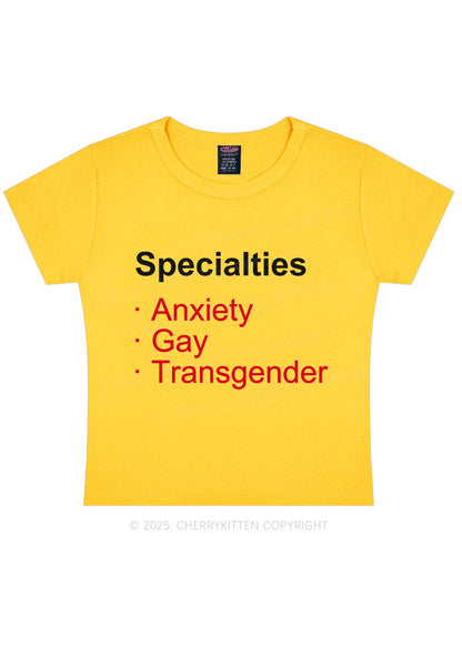 Anxiety Gay Transgender Y2K Baby Tee Cherrykitten