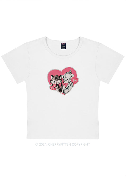 You Are So Purrty Y2K Valentine's Day Baby Tee Cherrykitten