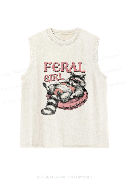 Feral Girl Y2K Washed Tank Cherrykitten