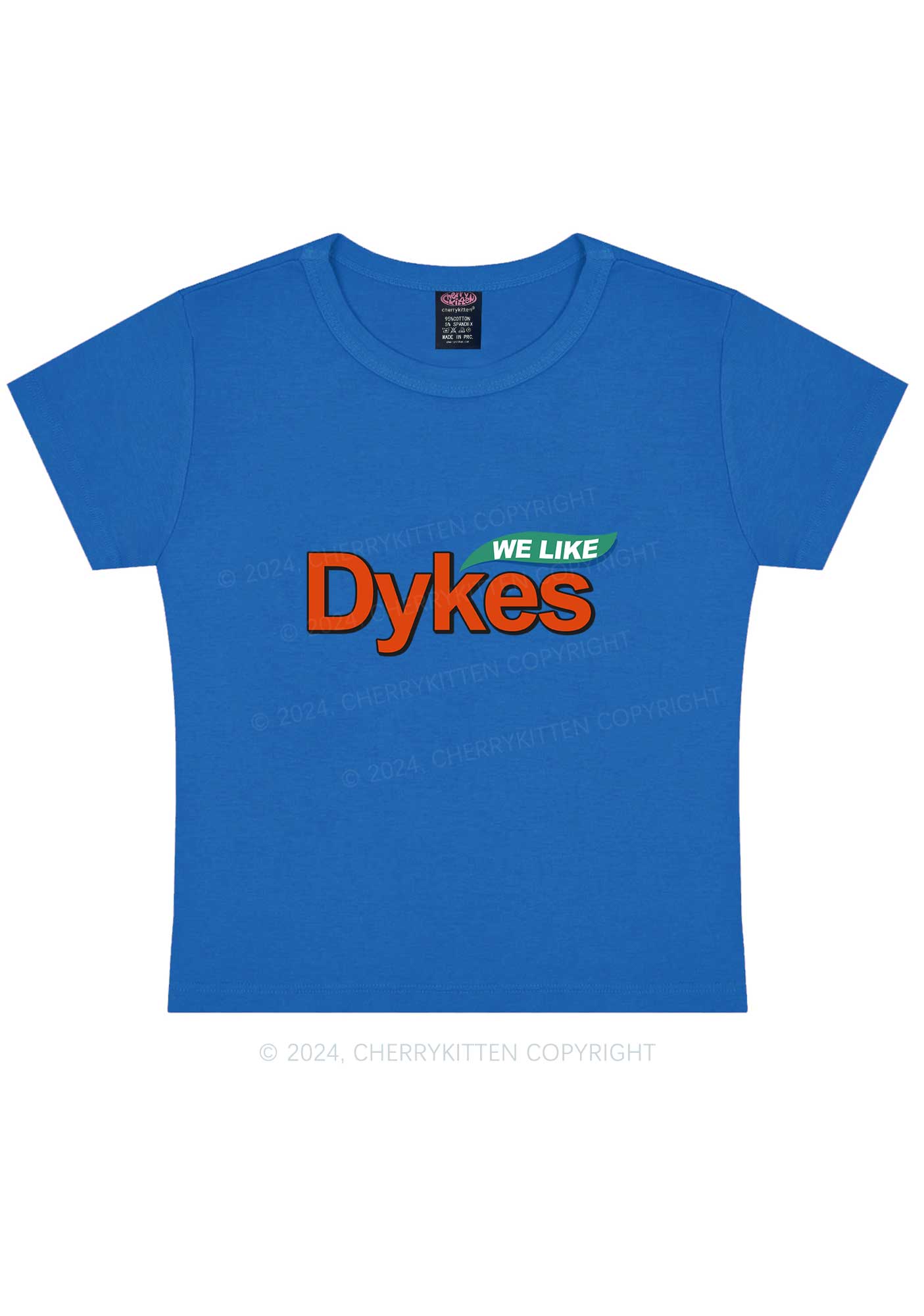 We Like Dykes Y2K Baby Tee Cherrykitten