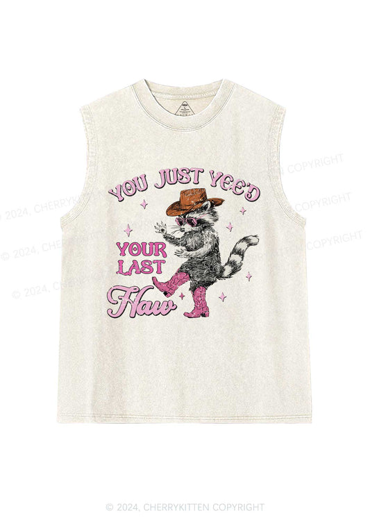 You Just Yeed Raccoon Y2K Washed Tank Cherrykitten