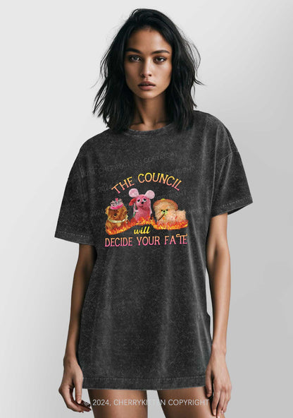 Council Decide Your Fate Y2K Washed Tee Cherrykitten