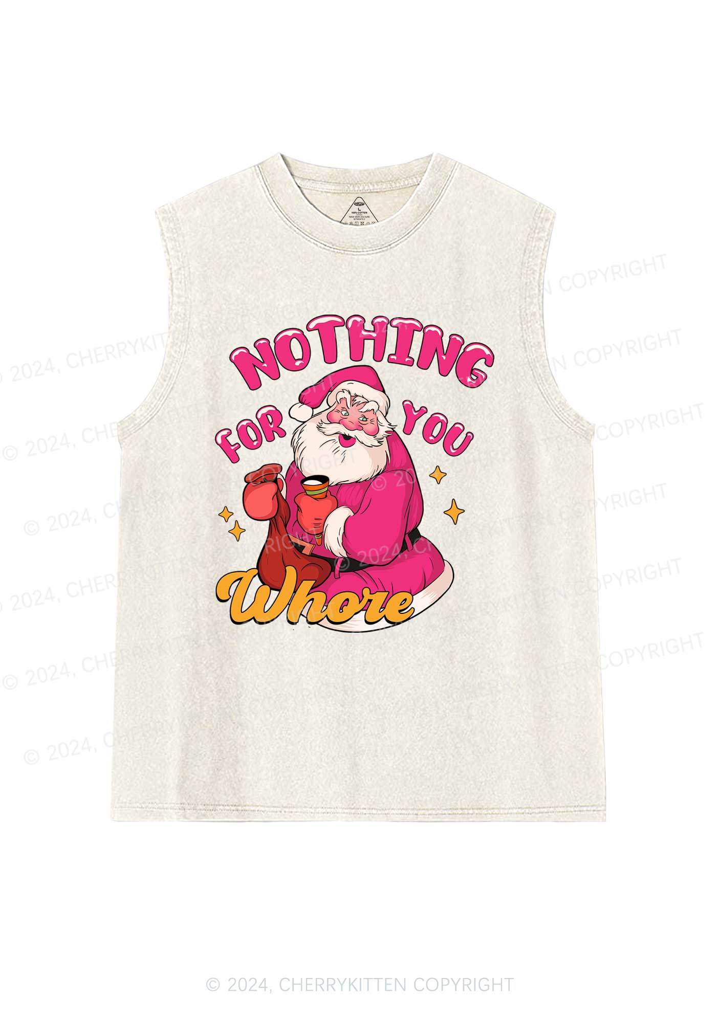 Christmas Nothing For Santa Y2K Washed Tank Cherrykitten