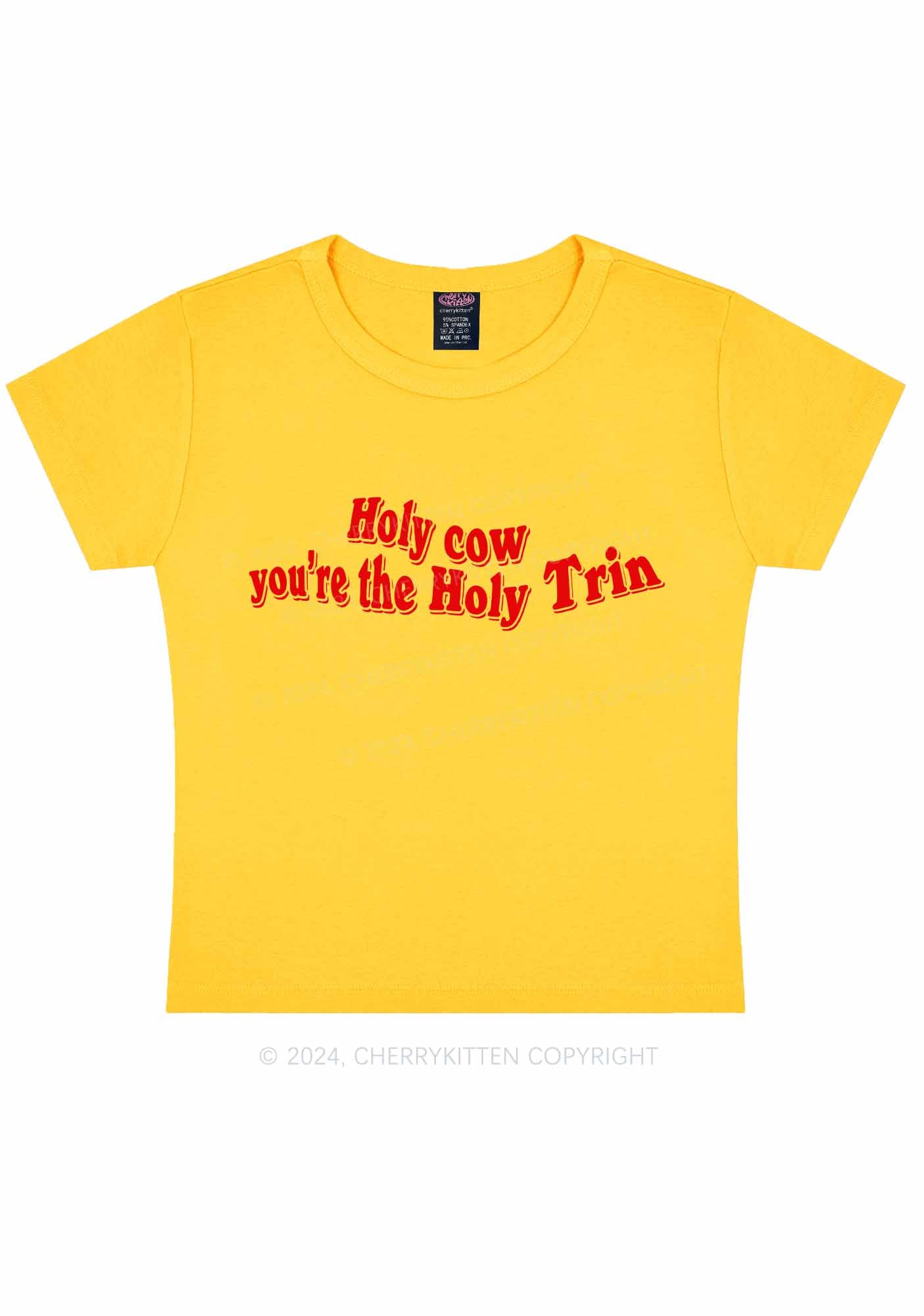 Holy Cow Y2K Baby Tee Cherrykitten