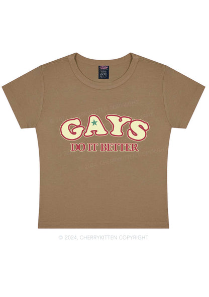 Gays Do It Better Y2K Baby Tee Cherrykitten