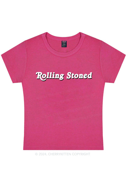 Curvy Rolling Stoned Y2K Baby Tee Cherrykitten