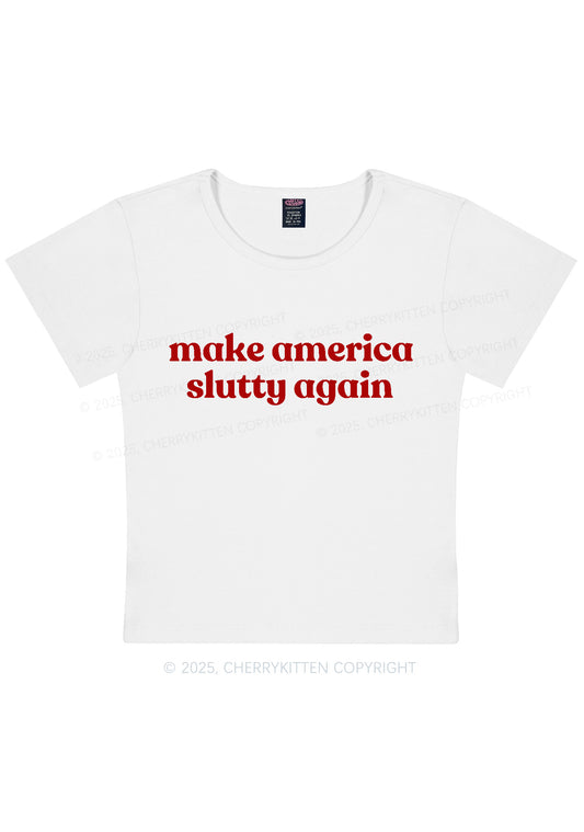 Make America Slxtty Again Y2K Baby Tee Cherrykitten