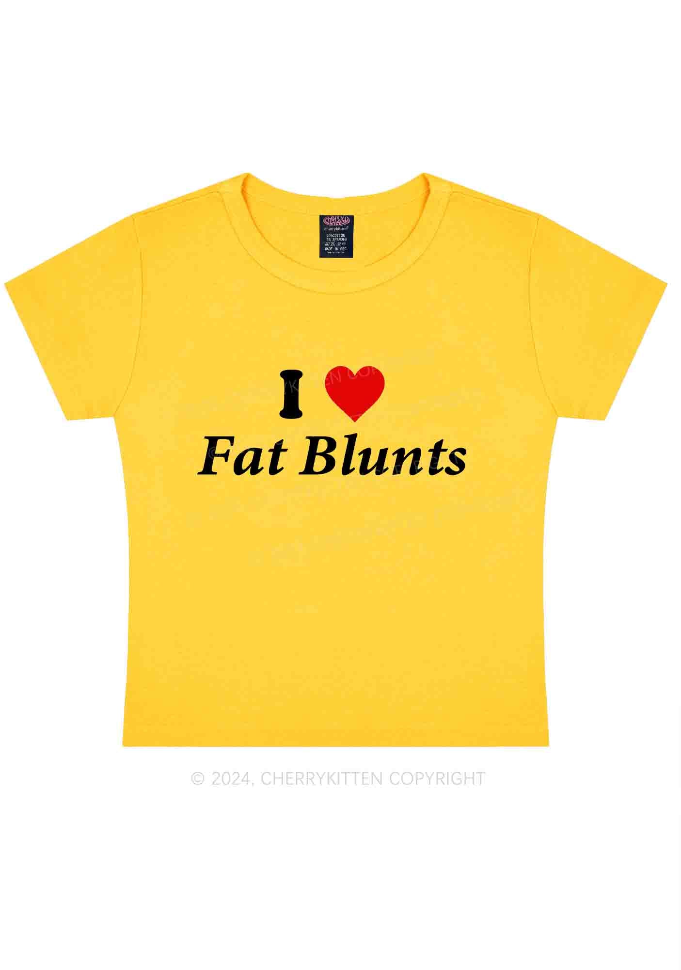 I Love Fat Blunts Y2K Baby Tee Cherrykitten