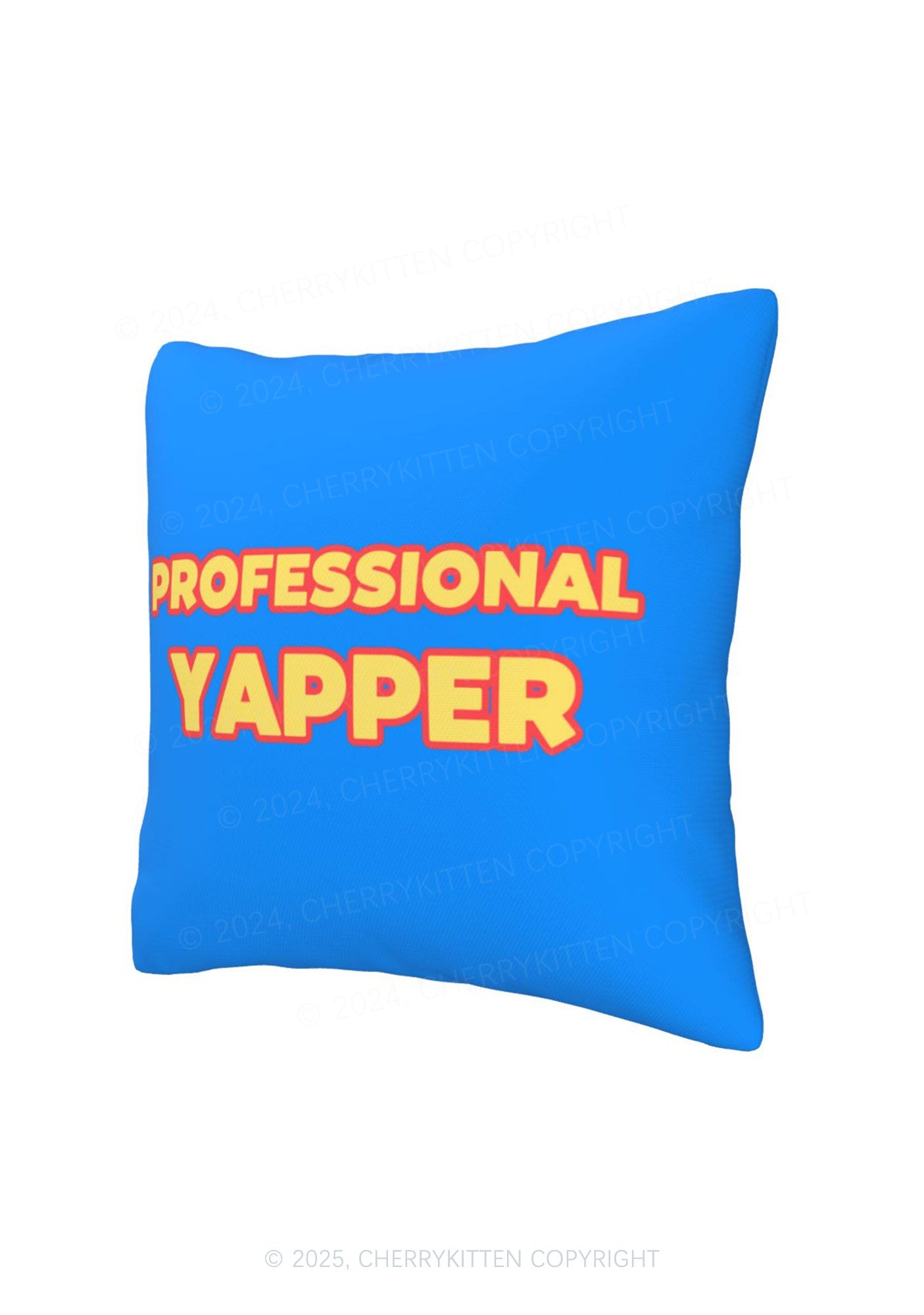 Professional Yapper Y2K Throw Pillow Cover Cherrykitten