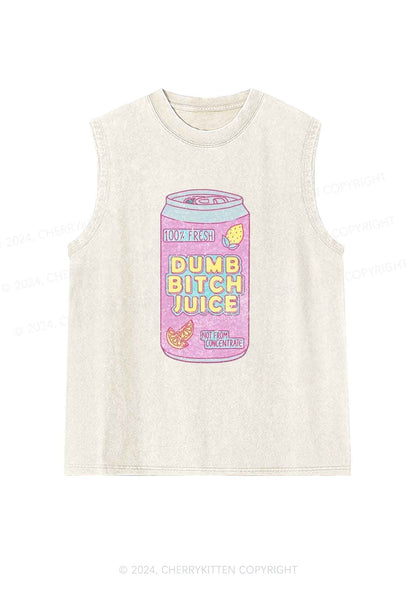 Dumb Bxxch Juice Y2K Washed Tank Cherrykitten