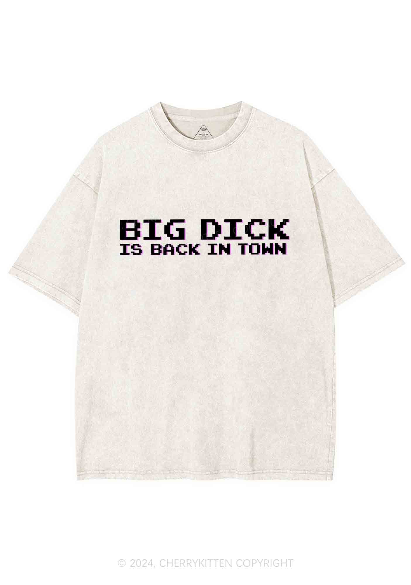 Big Is Back In Town Y2K Washed Tee Cherrykitten