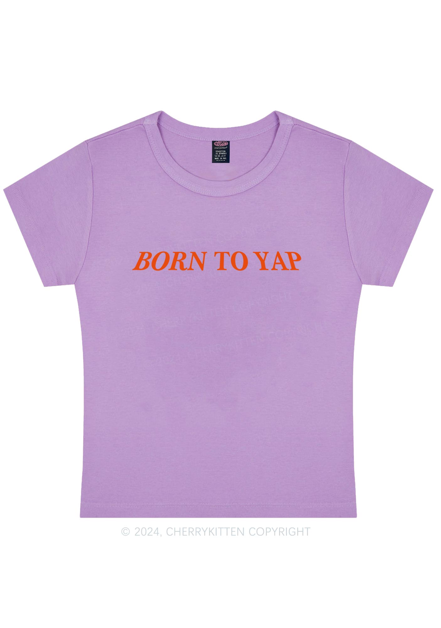 Born To Yap Y2K Baby Tee Cherrykitten