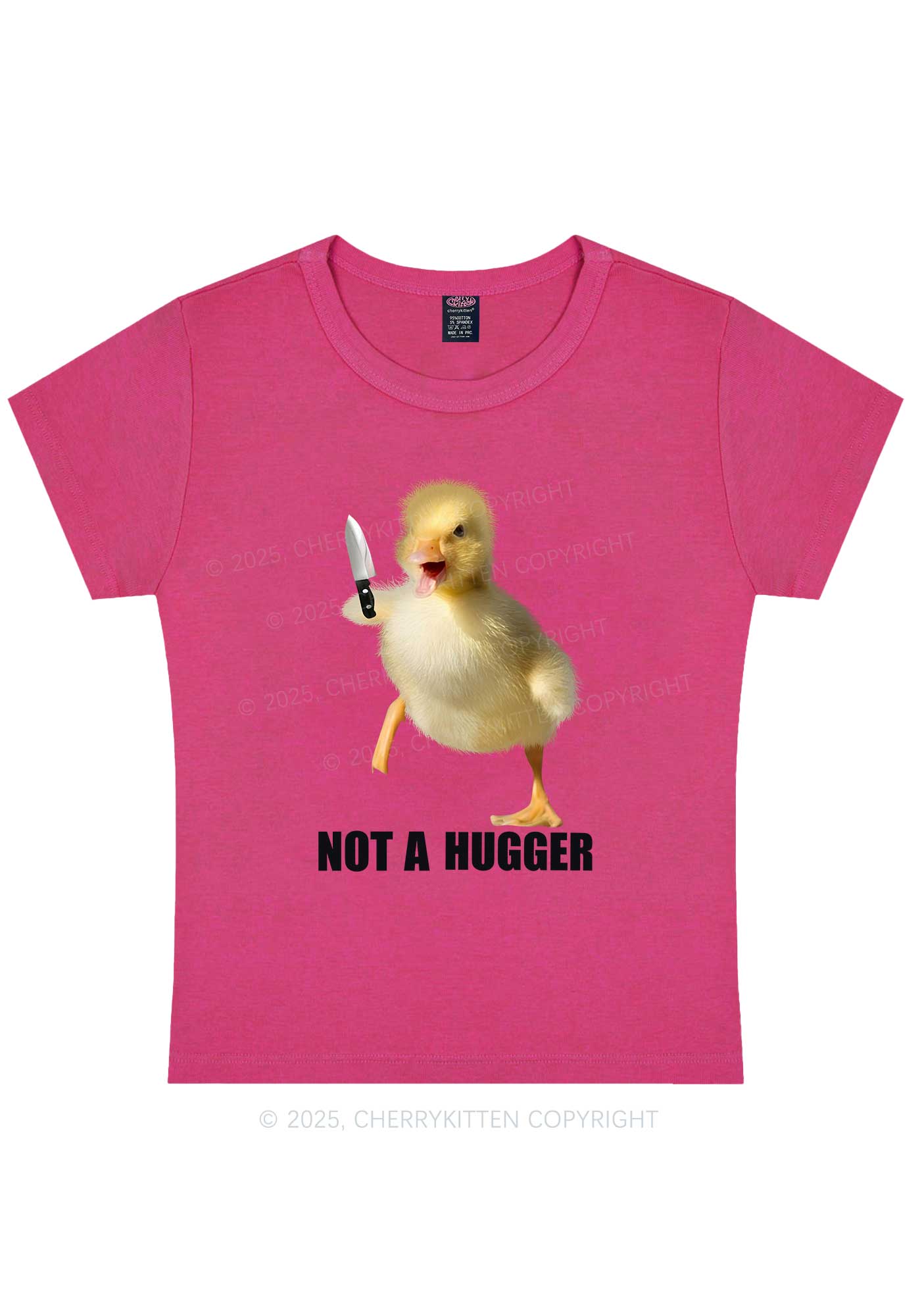 Not A Hugger Y2K Baby Tee Cherrykitten