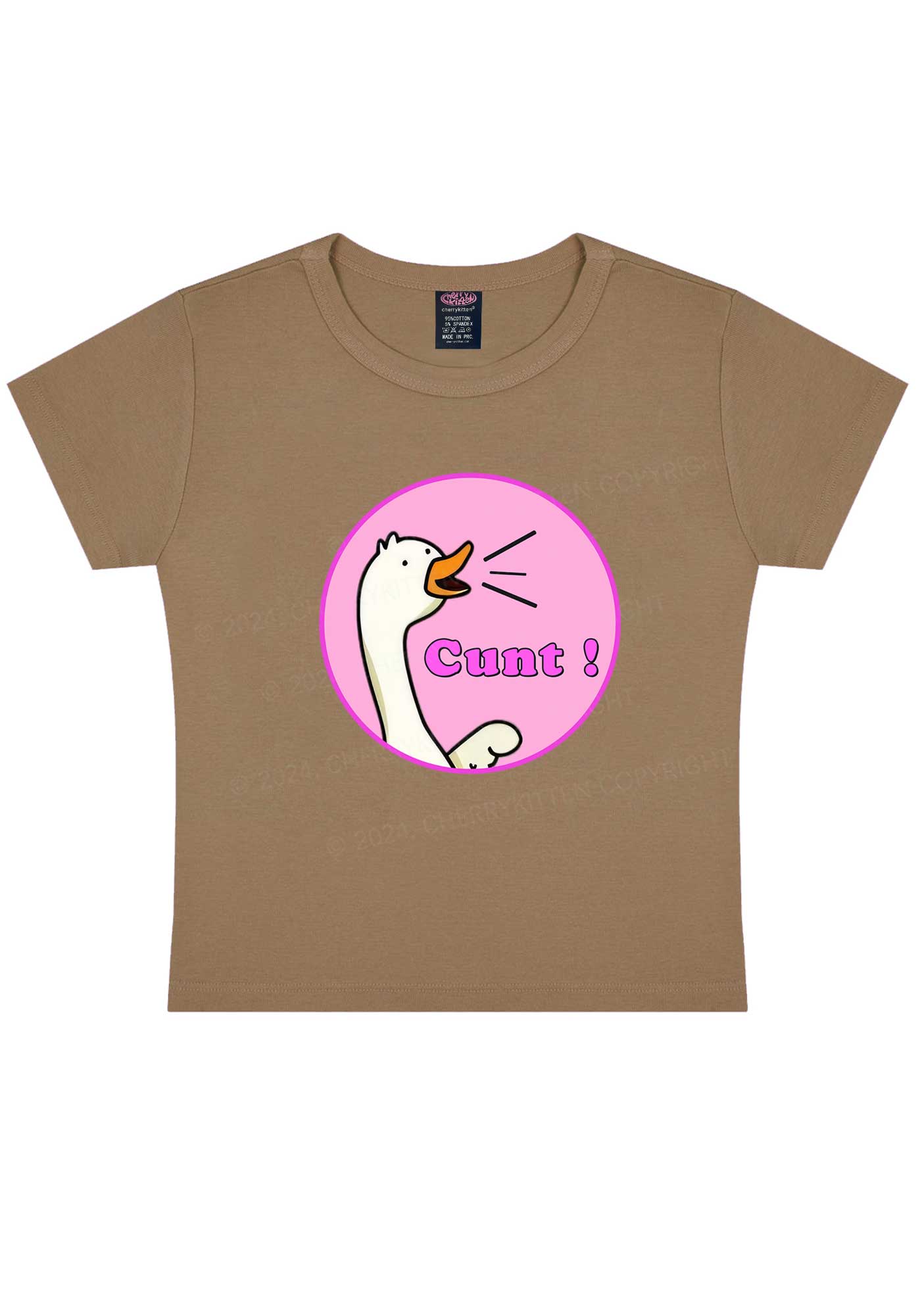 Duck Cxxt Y2K Baby Tee Cherrykitten