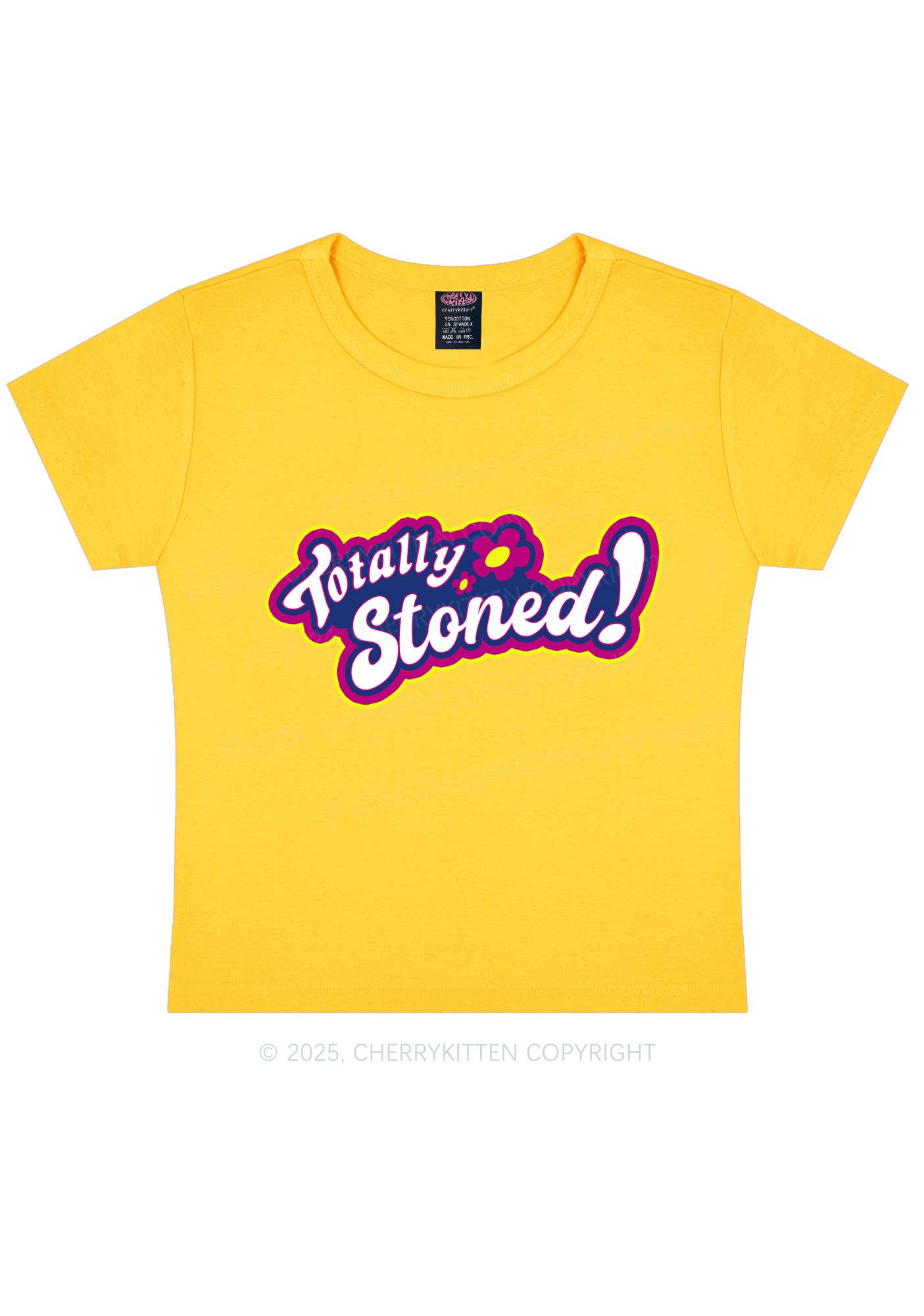 Totally Stoned Y2K Baby Tee Cherrykitten