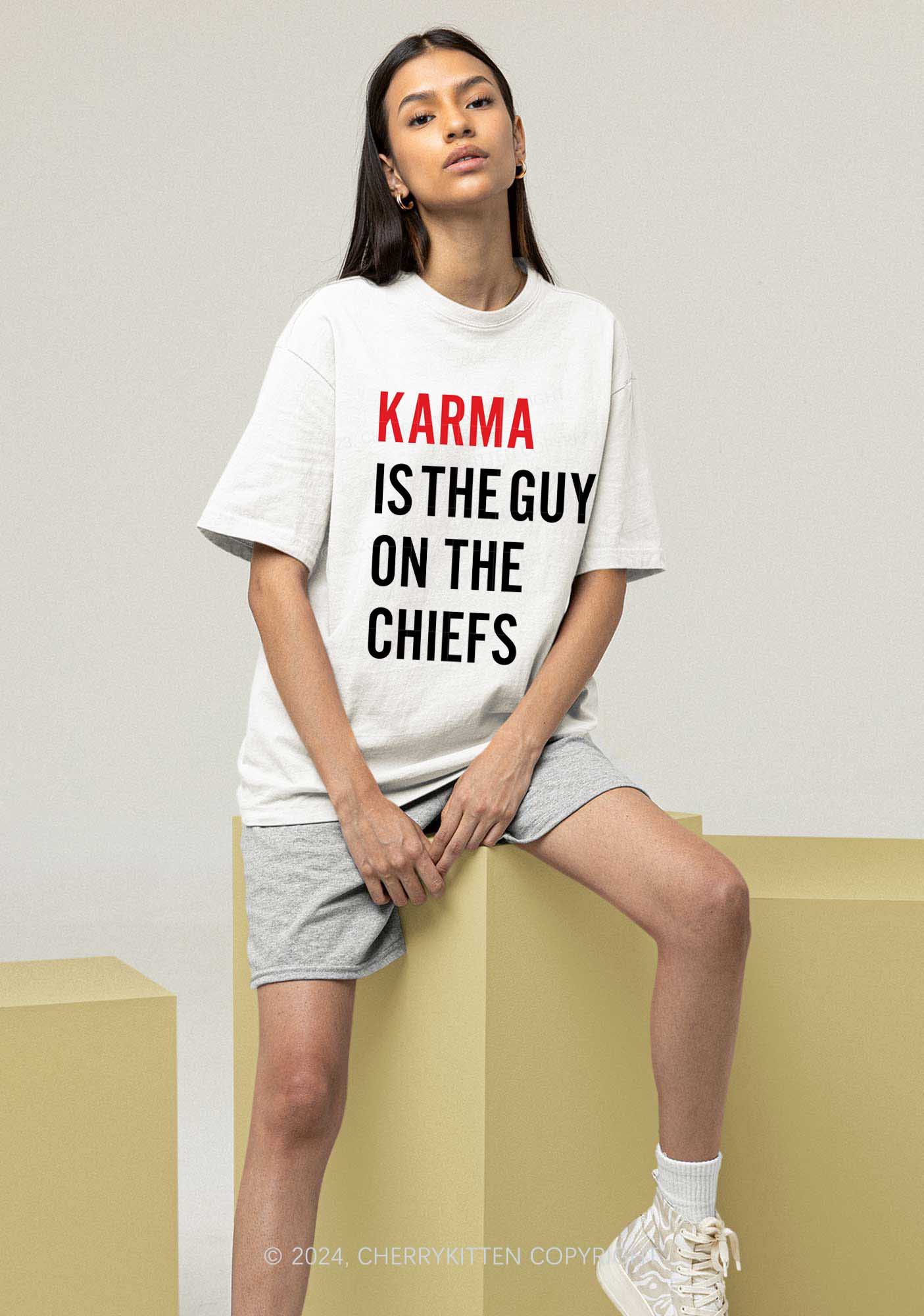 Karma On The Chiefs Y2K Chunky Shirt Cherrykitten