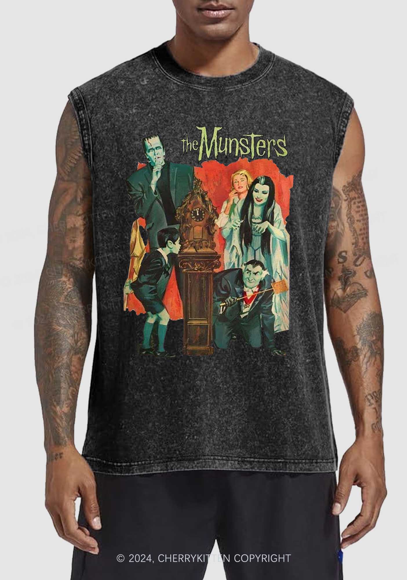 Halloween The Munsters Y2K Washed Tank Cherrykitten