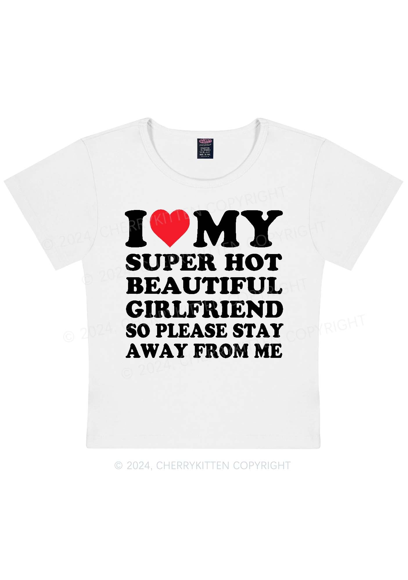 Love My Hot Girlfriend Y2K Valentine's Day Baby Tee Cherrykitten