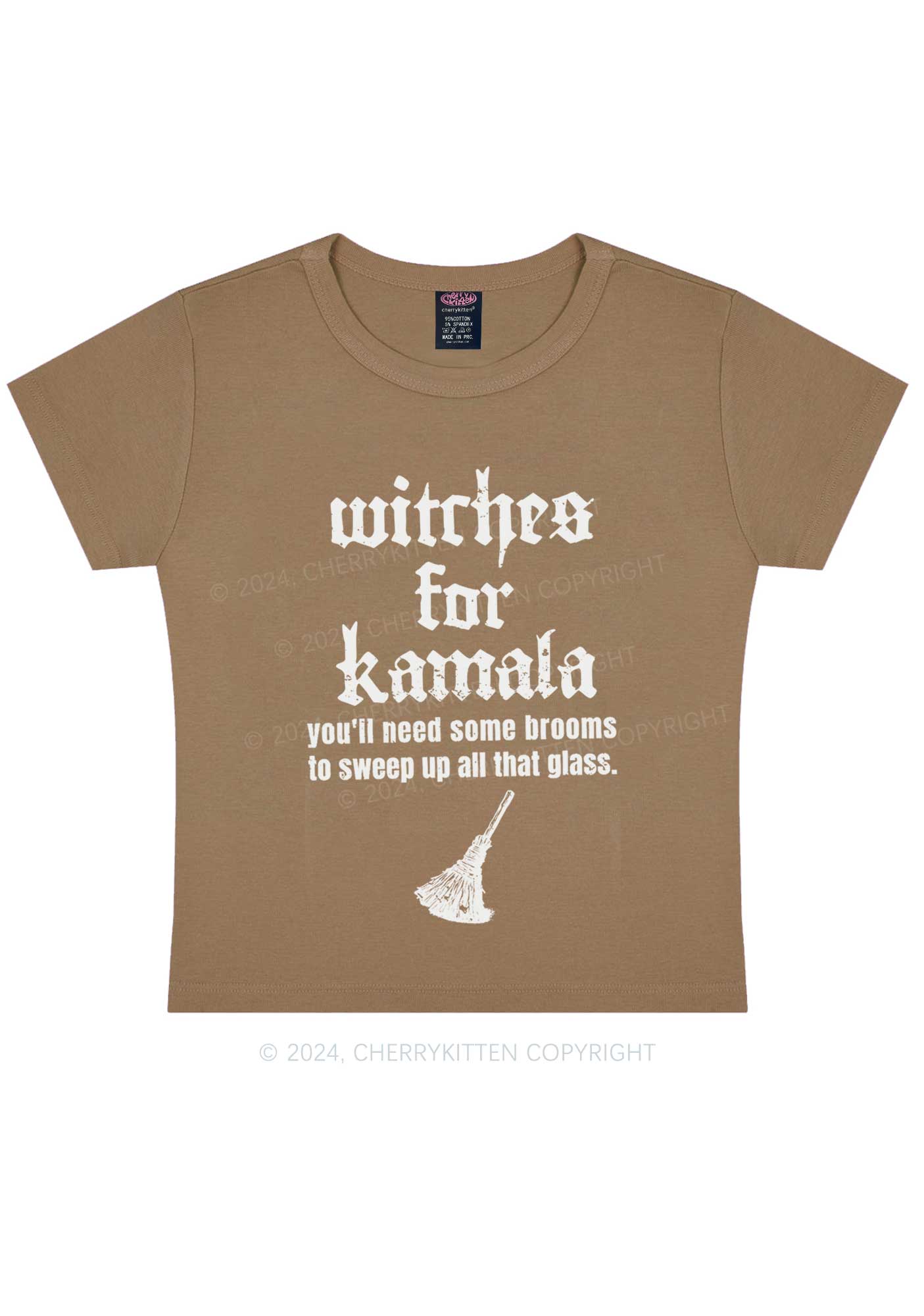 Halloween Witches for Kamala Y2K Baby Tee Cherrykitten