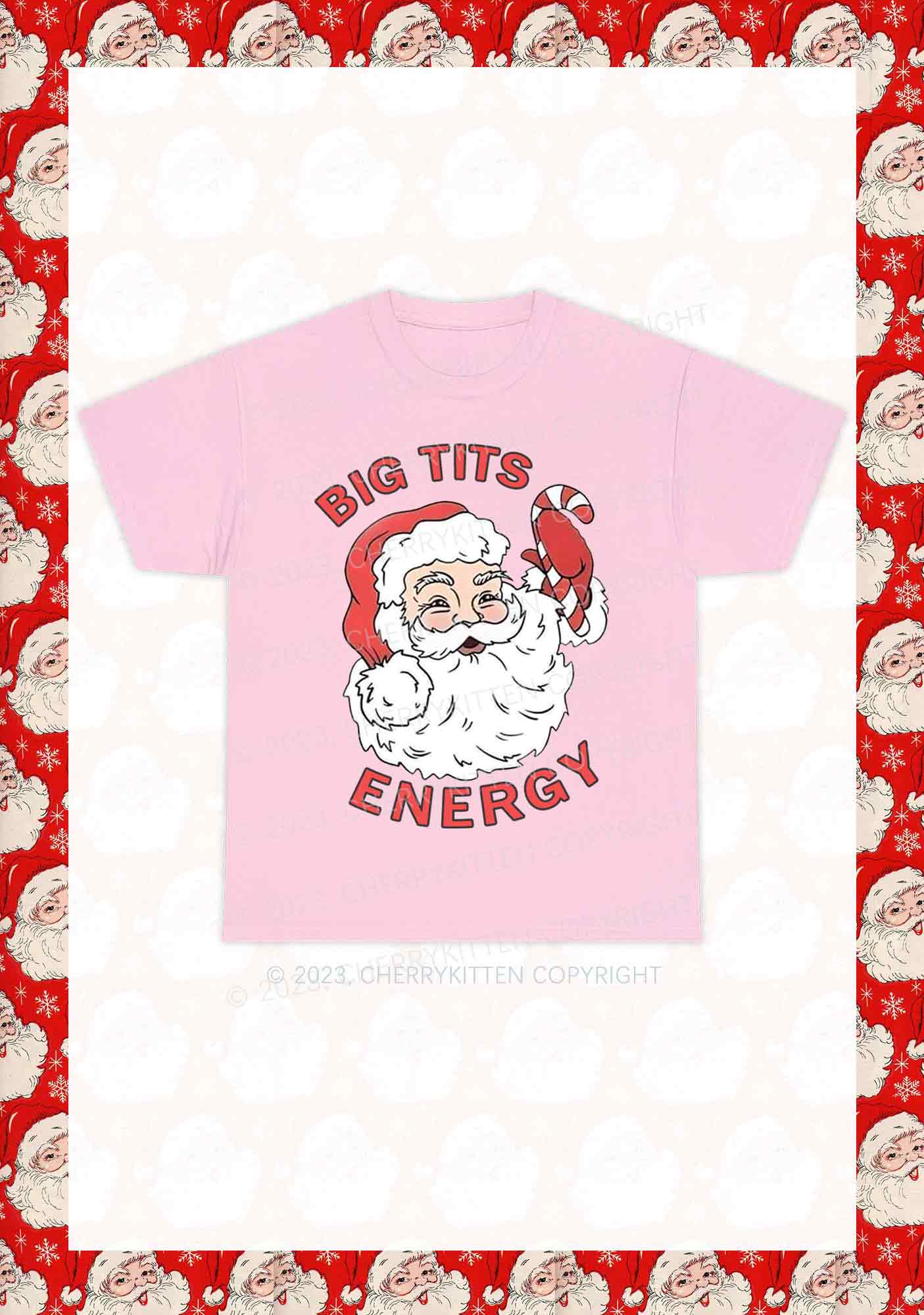 Big Santa Energy Christmas Y2K Chunky Shirt Cherrykitten