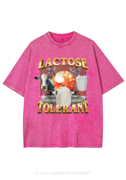 Retro Milk Lactose Tolerant Y2K Washed Tee Cherrykitten