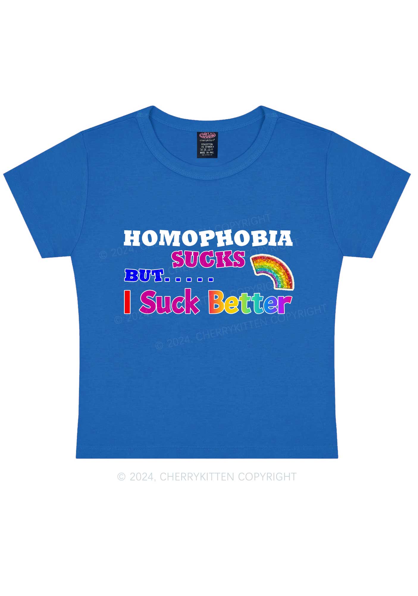 Homophobia Sucks Y2K Baby Tee Cherrykitten