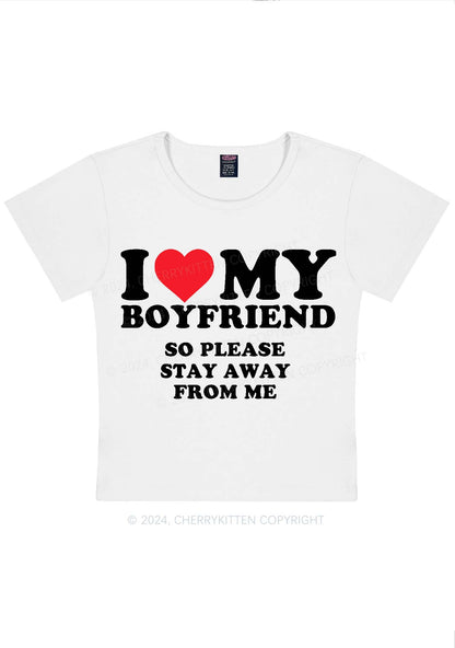 Stay Away From Me Y2K Valentine's Day Baby Tee Cherrykitten