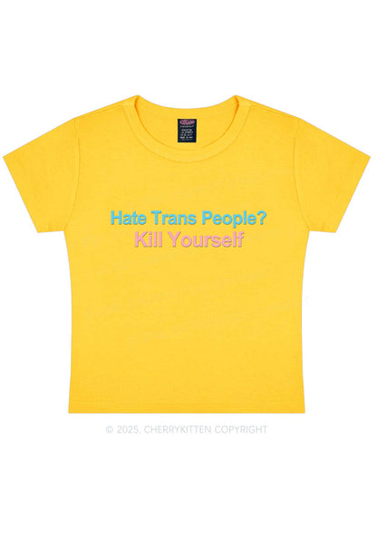 Hate Trans People Y2K Baby Tee Cherrykitten