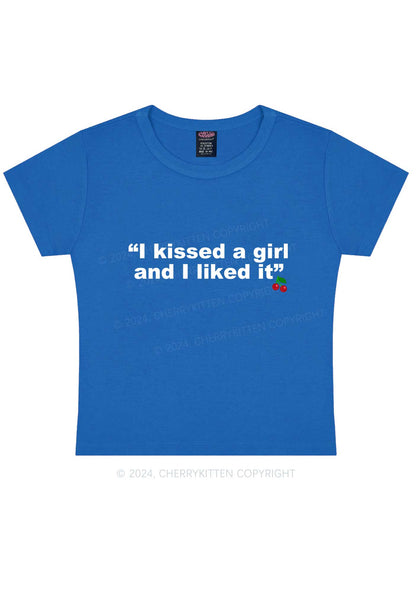 I Kissed A Girl Y2K Baby Tee Cherrykitten