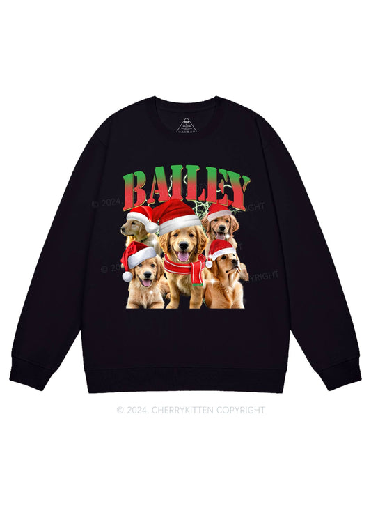 Christmas Custom Pet Photo Y2K Sweatshirt Cherrykitten