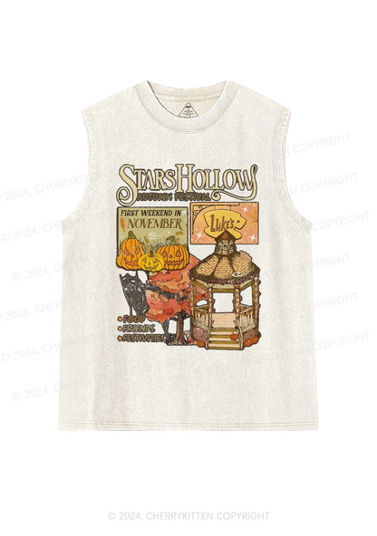 Halloween Stars Hollow Y2K Washed Tank Cherrykitten