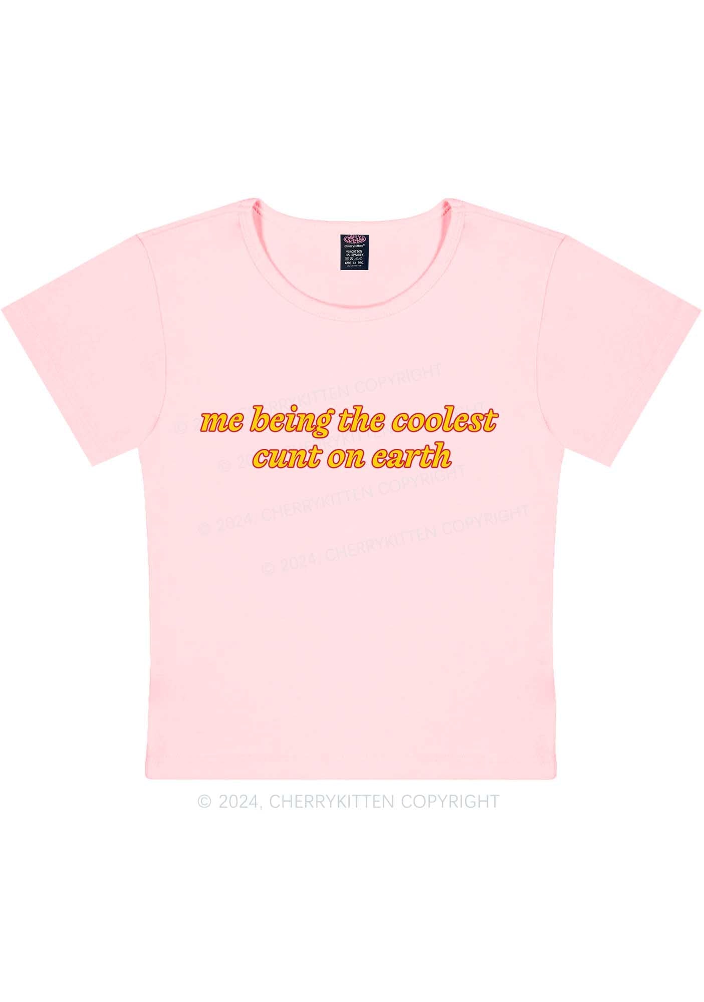 Coolest Cxnt On Earth Y2K Baby Tee Cherrykitten