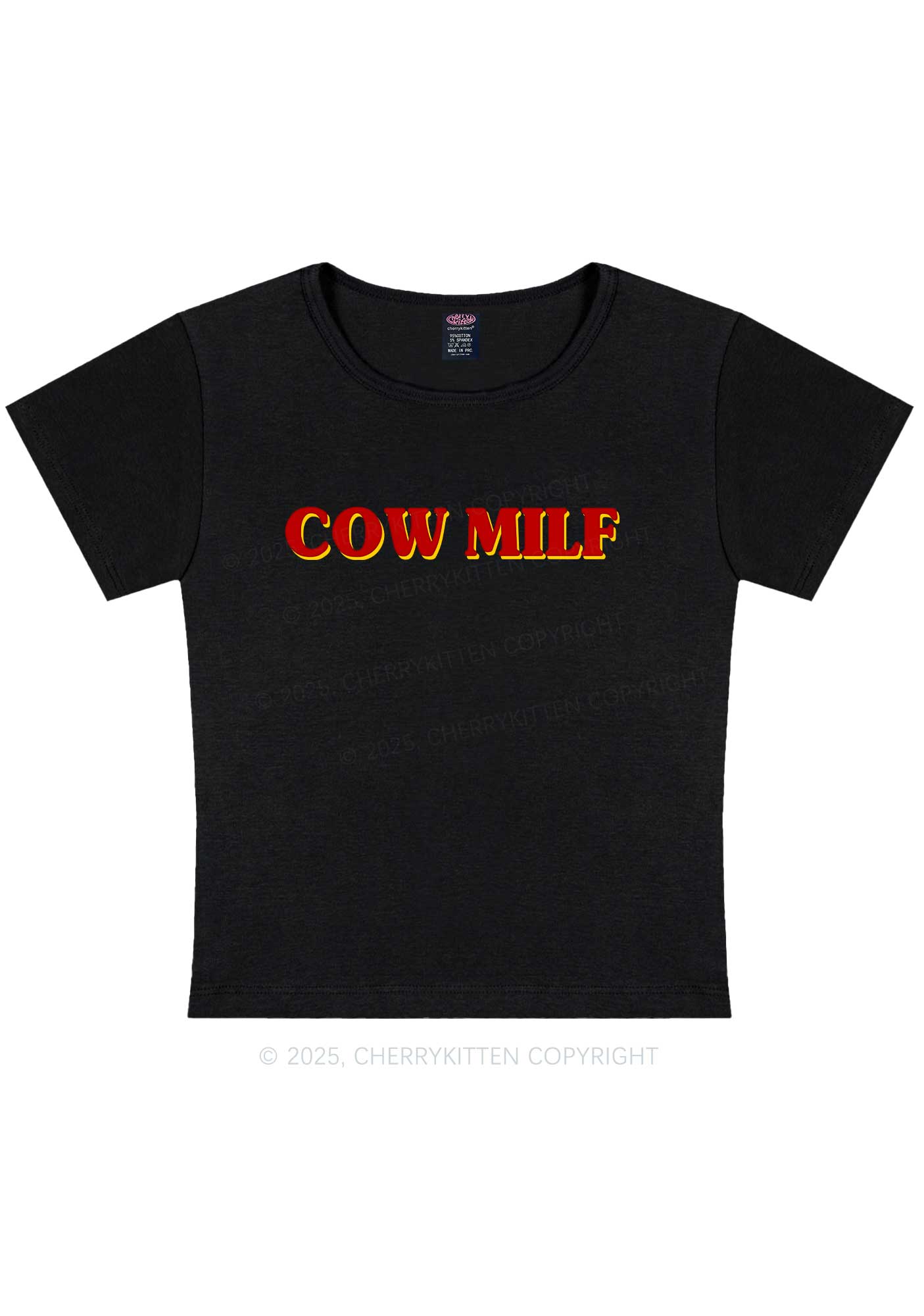 Cow Mxxf Y2K Baby Tee Cherrykitten