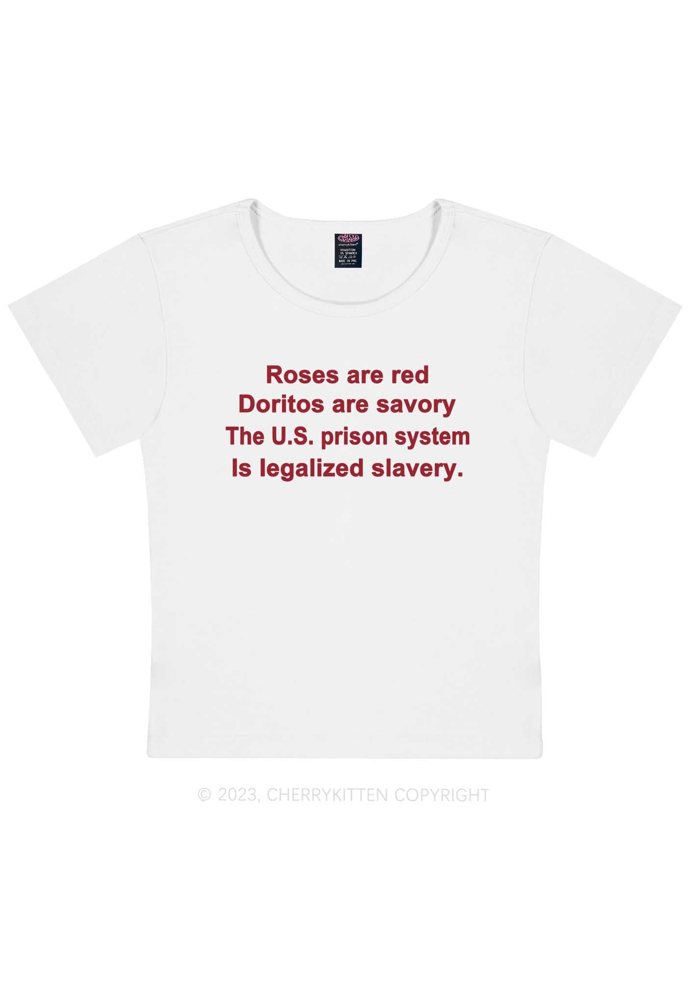 Legalized Slavery Y2K Baby Tee Cherrykitten