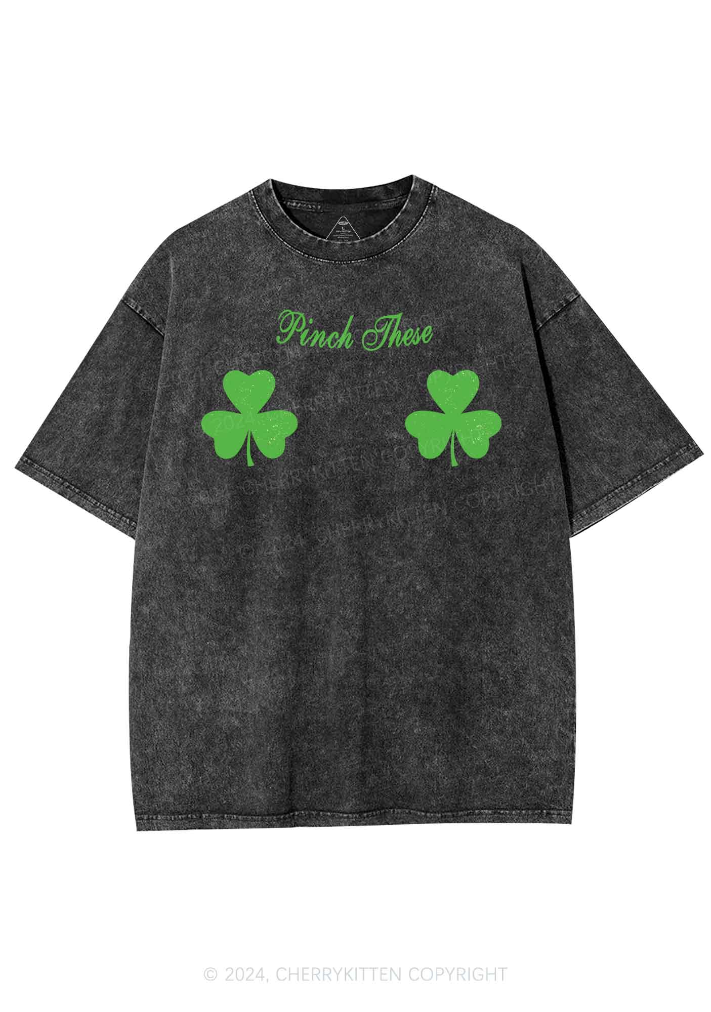 Pinch These St Patricks Y2K Washed Tee Cherrykitten