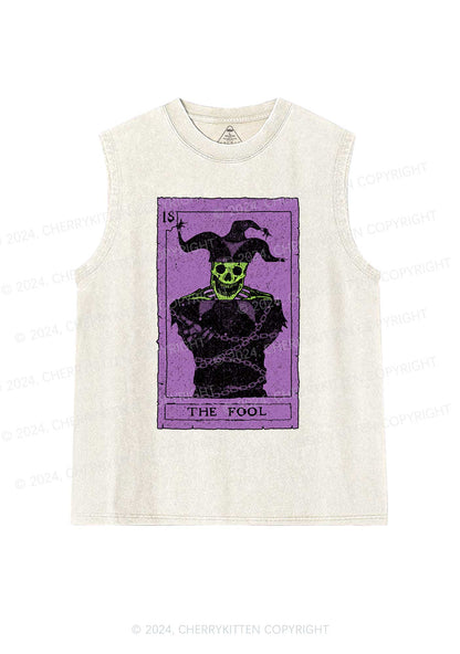 Halloween The Fool Y2K Washed Tank Cherrykitten