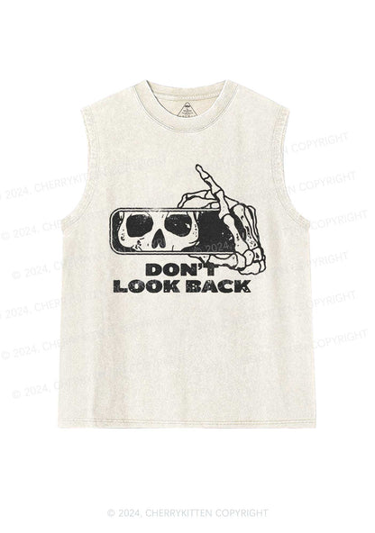 Halloween Don't Look Back Y2K Washed Tank Cherrykitten