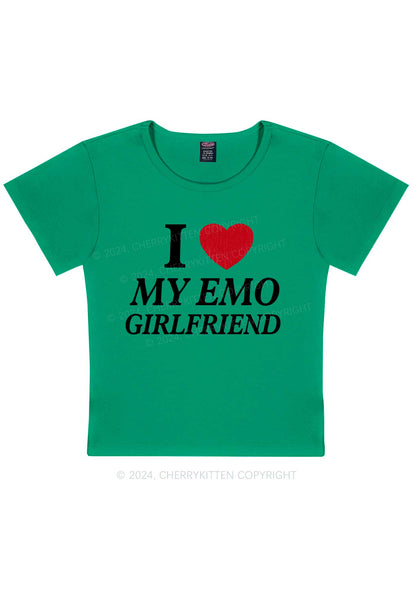 I Love My Emo GF Y2K Valentine's Day Baby Tee Cherrykitten